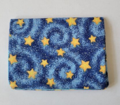 Vivian card wallet, business card wallet, Busy Birdies Studio, star print fabric card wallet