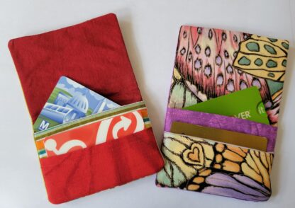 Vivian card wallet, business card wallet, Busy Birdies Studio, card wallet interior pockets
