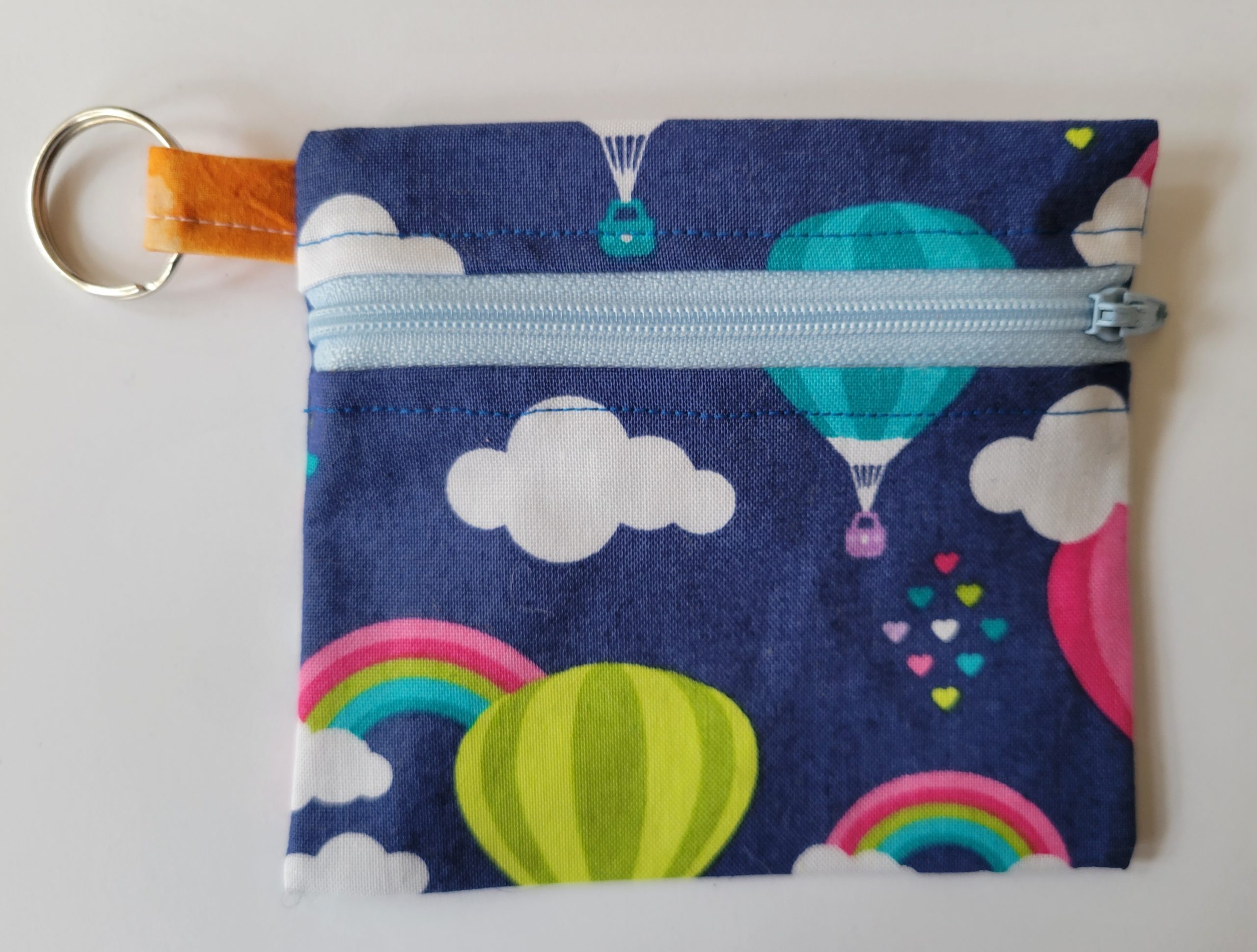 The Roberta Zip Pouch with Keyring - Busy Birdies Studio